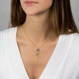 Labradorite Romantic Small Eye Necklace
