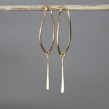 Gold Dangle Hoop Earrings