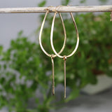 Gold Dangle Hoop Earrings