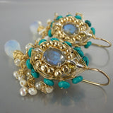 Labradorite Turquoise Maharaja Earrings