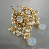 Maharaja Moonstone Pearl Earrings