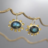 Citrine Labradorite Mandala Earrings