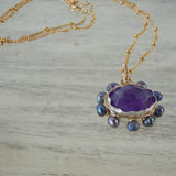Amethyst Pearl Mandala Necklace