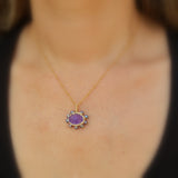 Amethyst Pearl Mandala Necklace