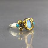 Solid Gold Moonstone Helena Ring