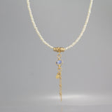 Moonstone Pearl Eye Necklace