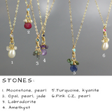 Pink CZ Pearl Drop Necklace