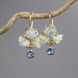 Small Aquamarine Butterfly Earrings