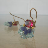 Pink Zircon Fan Earrings