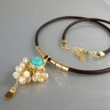 Amazonite Necklace Earrings Set