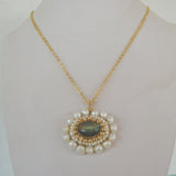 Labradorite and Pearl Chakra Necklace
