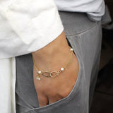 Gold Filled Pearl Chain Bracelet