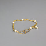 Gold Filled Pearl Chain Bracelet