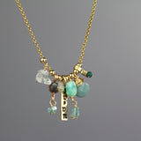 Personalized Gold Filled Aquamarine Breathe Necklace