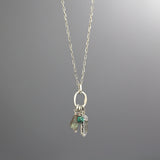 Personalized Silver Labradorite Balance Necklace