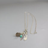 Personalized Silver Labradorite Balance Necklace