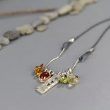 Personalized Silver Gemstone Abundance Necklace