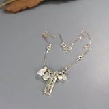 Personalized Silver Gemstone Balance Necklace