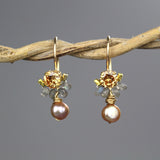 Champagne CZ Petite Dancer Earrings