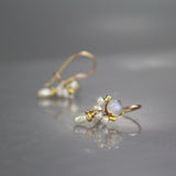 Moonstone Pearl Petite Dancer Earrings