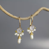 Moonstone Pearl Petite Dancer Earrings