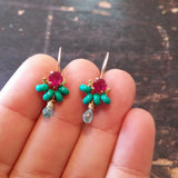 Pink CZ Petite Dancer Earrings