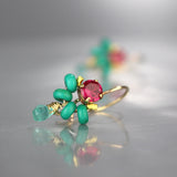Pink CZ Petite Dancer Earrings