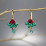 Pink CZ Petite Dancer Earrings
