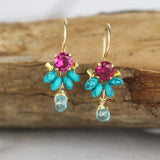 Turquoise Howlite Petite Dancer Earrings