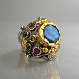 Labradorite Ruby Pirate Ring