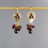 Garnet Protection Earrings and Necklace