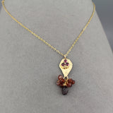 Garnet Protection Earrings and Necklace