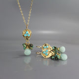 Turquoise Protection Earrings and Necklace