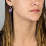 Purple Swarovski Amethyst Bee Earrings