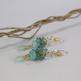 Apatite Raspberry Cluster Earrings