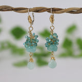 Apatite Raspberry Cluster Earrings