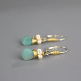Golf Filled Amazonite Pearl Jewelry Set