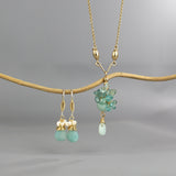 Golf Filled Amazonite Pearl Jewelry Set