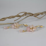 Rose Quartz Raspberry Cluster Earrings