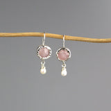Silver Rose Quartz Jewelry Set