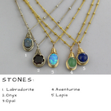 Dainty Gemstone Pendant Necklace