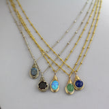 Dainty Gemstone Pendant Necklace