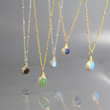 Gold Filled Lapis Pendant Necklace
