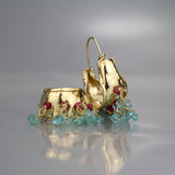 Apatite Ruby Hoop Earrings