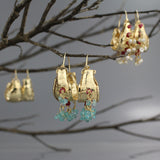 Apatite Ruby Hoop Earrings