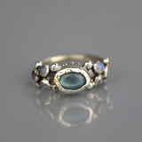 Silver Labradorite Moonstone Caterina Ring