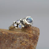Silver Labradorite Moonstone Caterina Ring