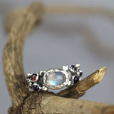 Silver Moonstone Caterina Ring