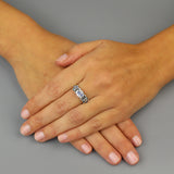 Silver Labradorite Moonstone Caterina Ring
