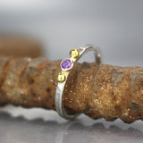 Amethyst Gold and Silver Ring